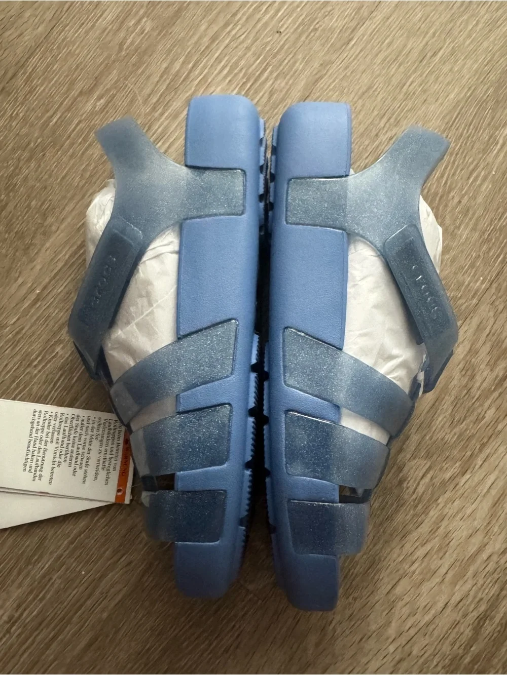 CROCS Kids Light Blue Jelly Strappy Sandals